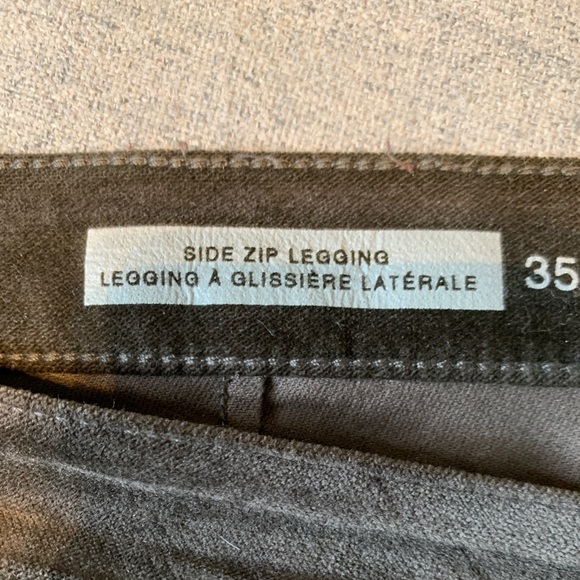 Gap Soft Black Velvet Side Zip Legging - Picture 3 of 5